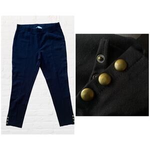 Talbots black leggings style pants with side snap accents